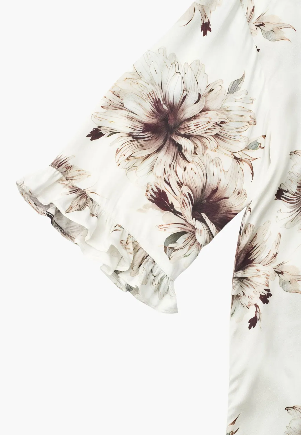 Laurie Nova Dress jurk Bloom Plum ruches viscose