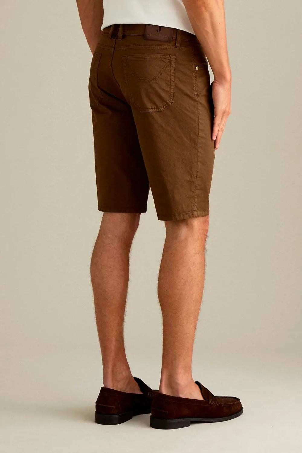 Jeckerson Jo korte broek slim fit lichtbruin katoen