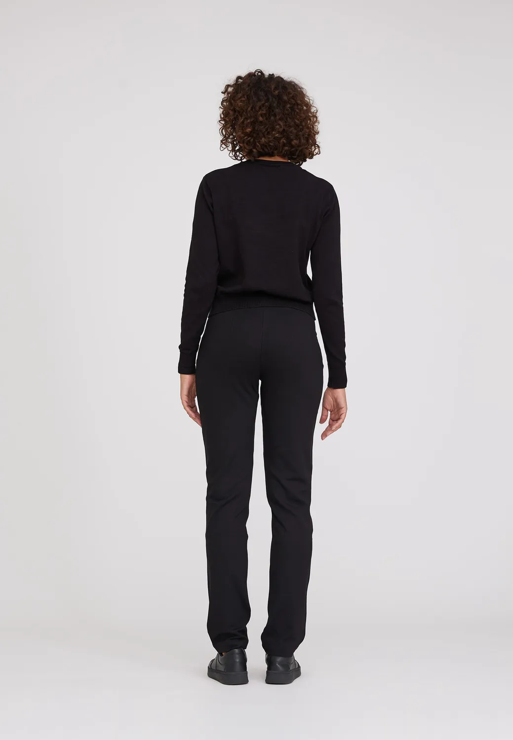 Laurie Kelly Regular ML broek Black Brushed viscose