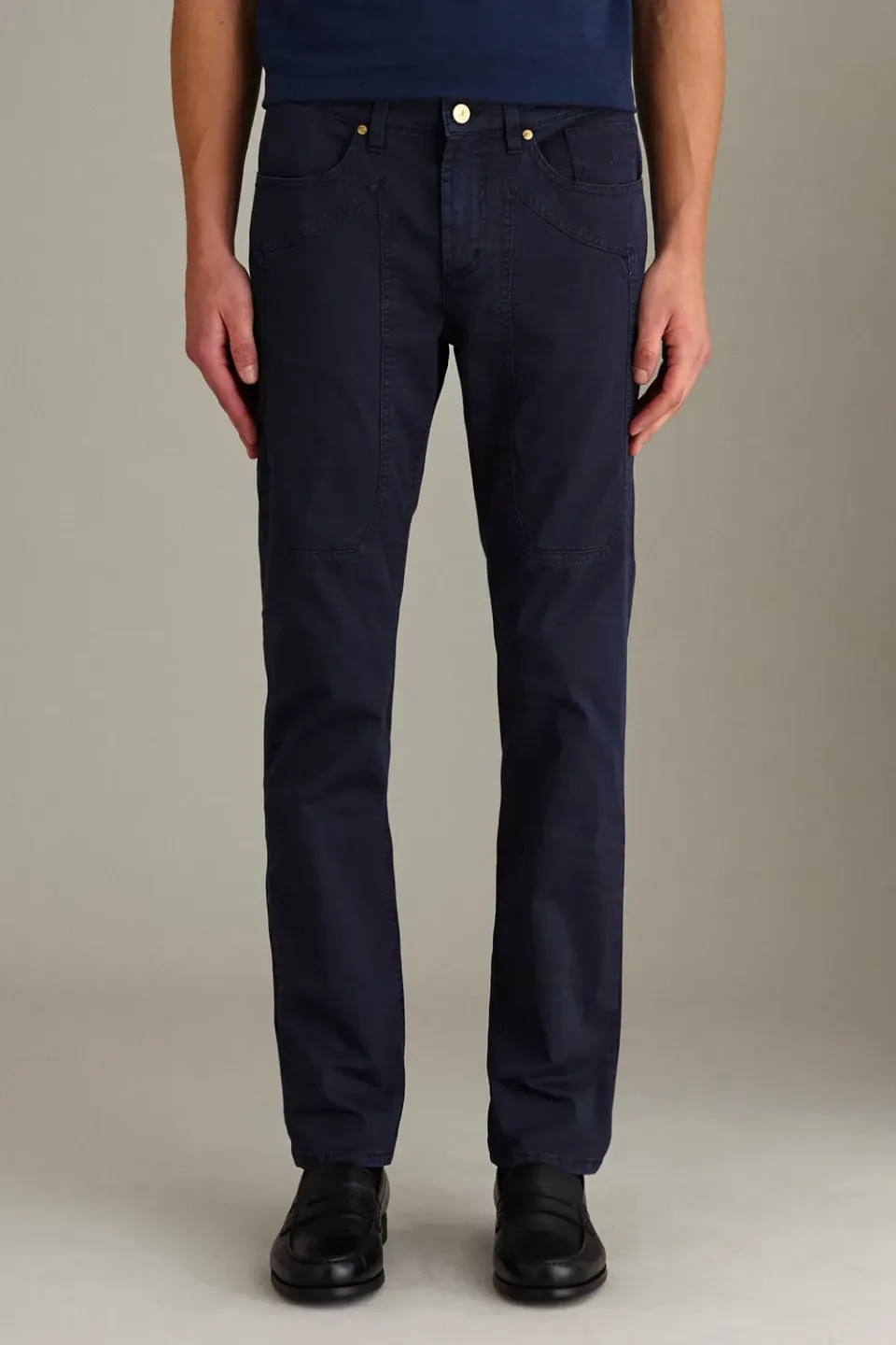 Jeckerson John broek slim fit blauwscuro gabardine