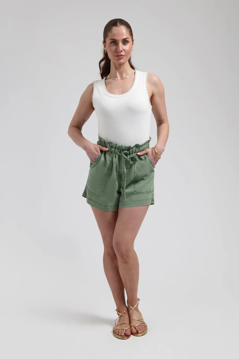 Florez Will Olive Green short bermuda