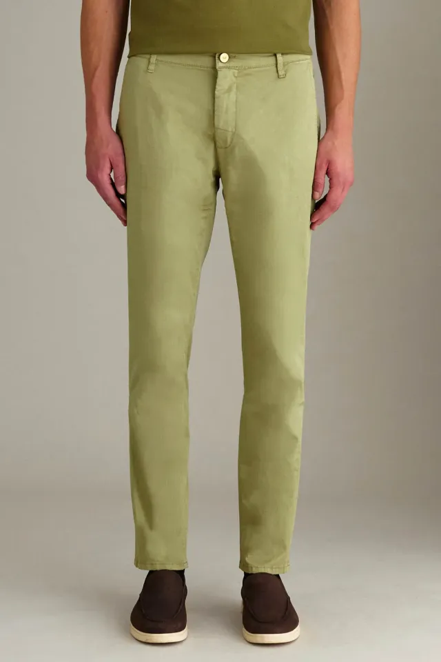 Jeckerson Jack slim fit chino groen gabardine