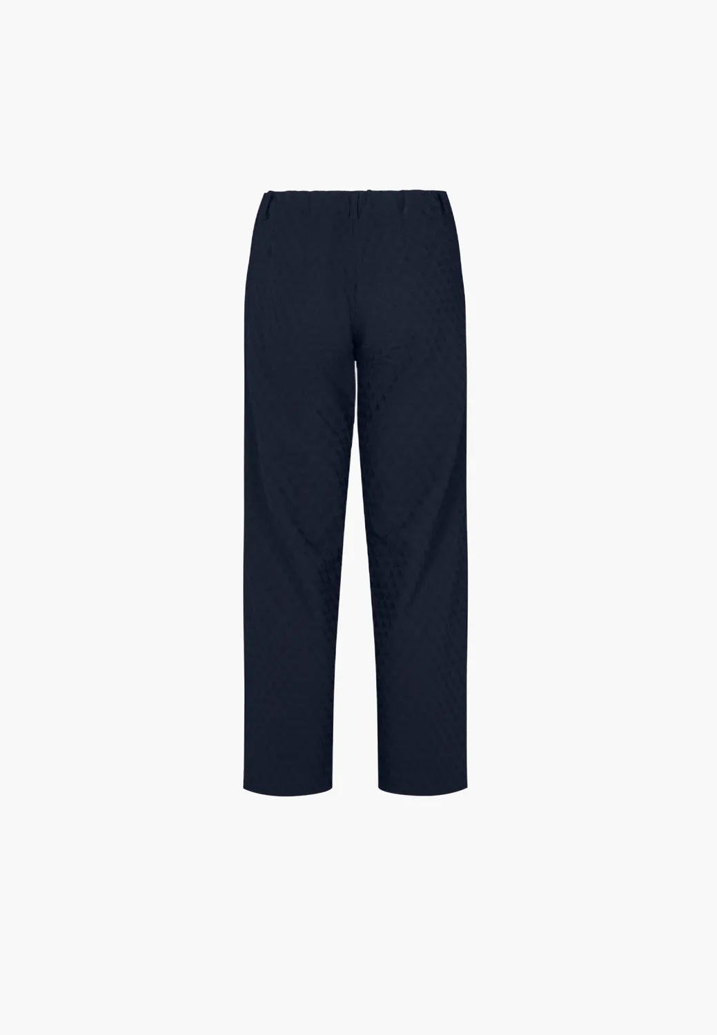 Laurie Tracy Straight SL damesbroek Navy Jacquard stretch