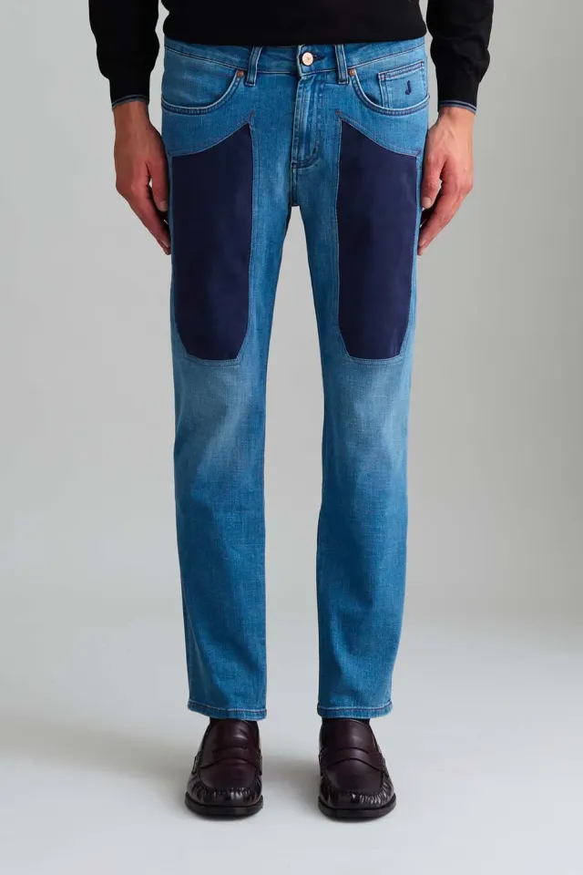 Jeckerson James skinny jeans lichtblauw alcantara