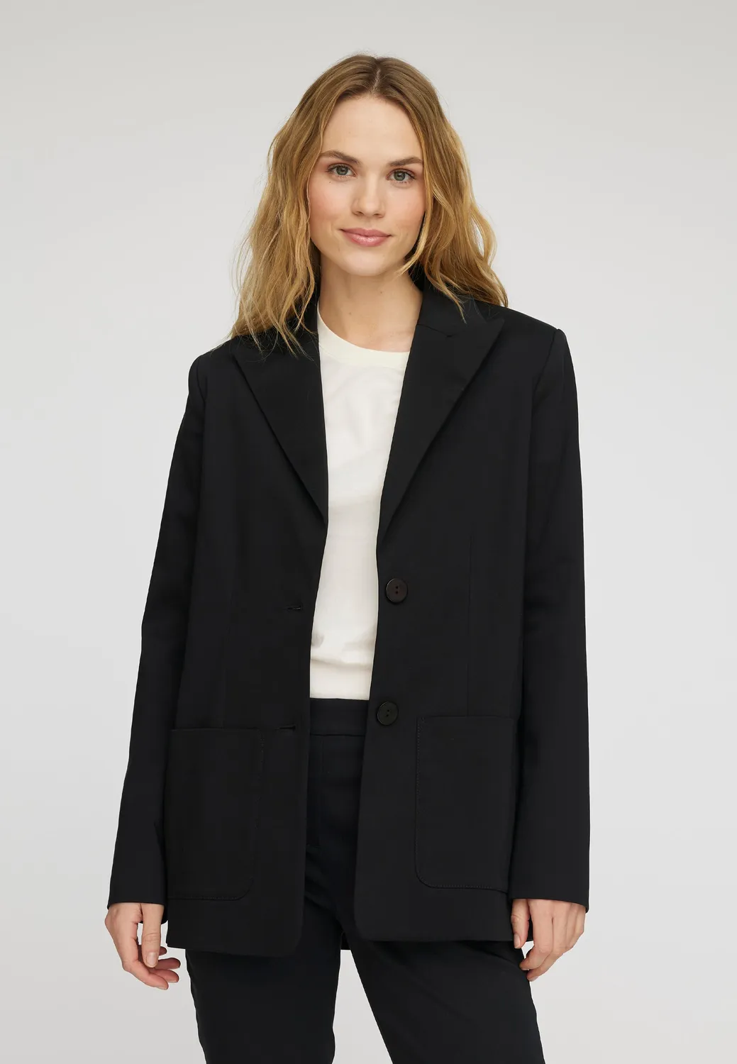 Laurie Britt blazer 76 cm zwart katoenmix