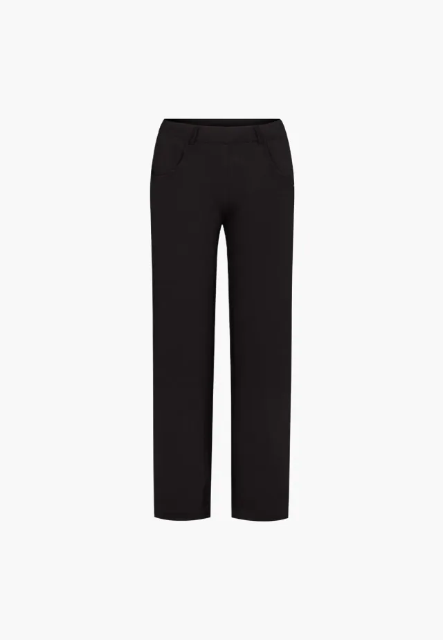 Laurie Donna Loose ML damesbroek black brushed viscose