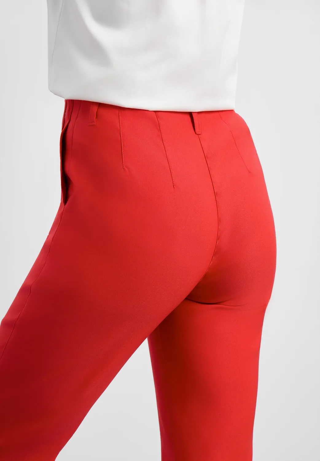 Laurie Taylor Regular CL pantalon Red cropped stretch
