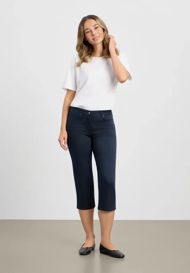 Laurie Charlotte Capri Regular broek navy katoen