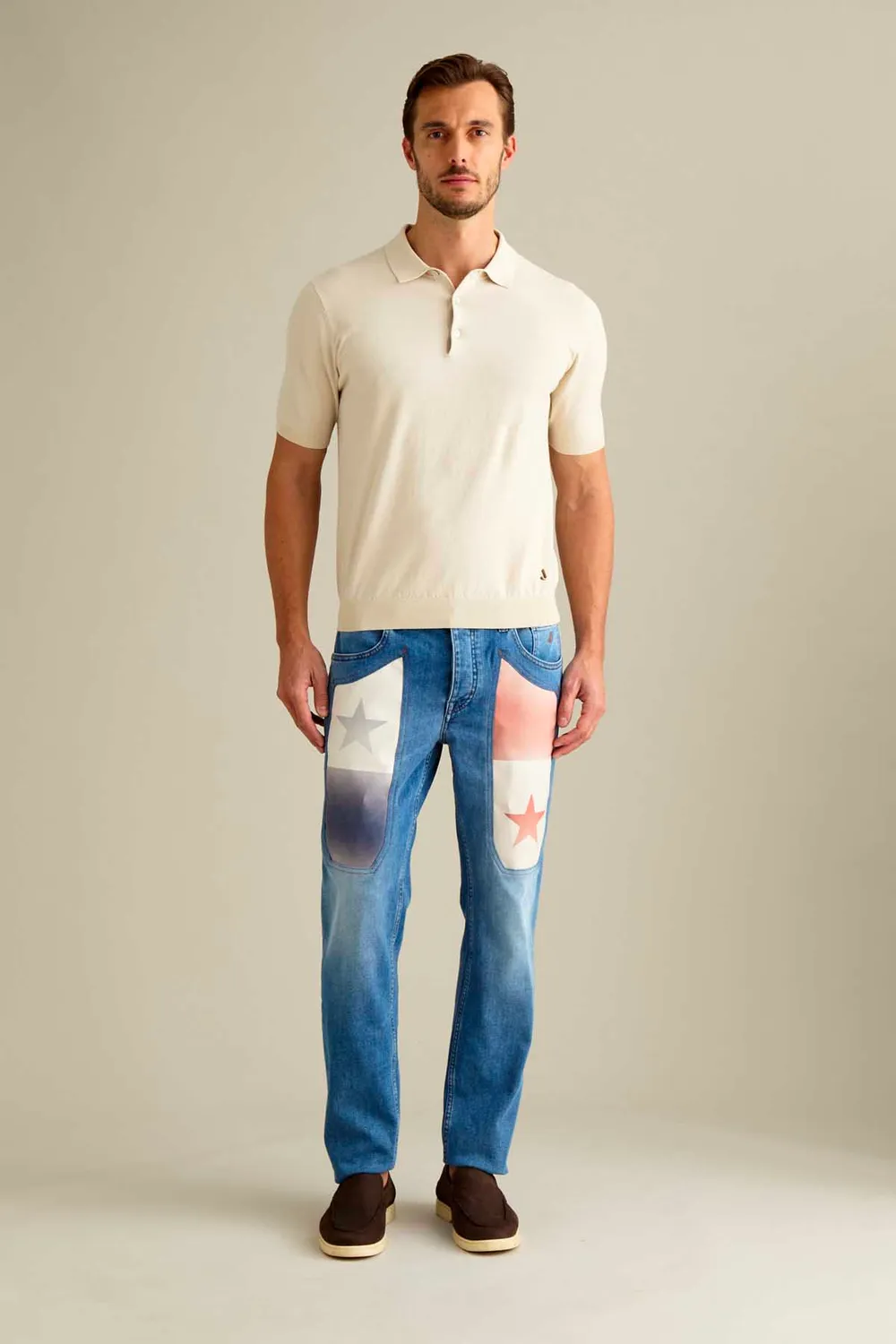 Jeckerson Anniversary Slim Fit Jeans Panama Blauw Alcantara