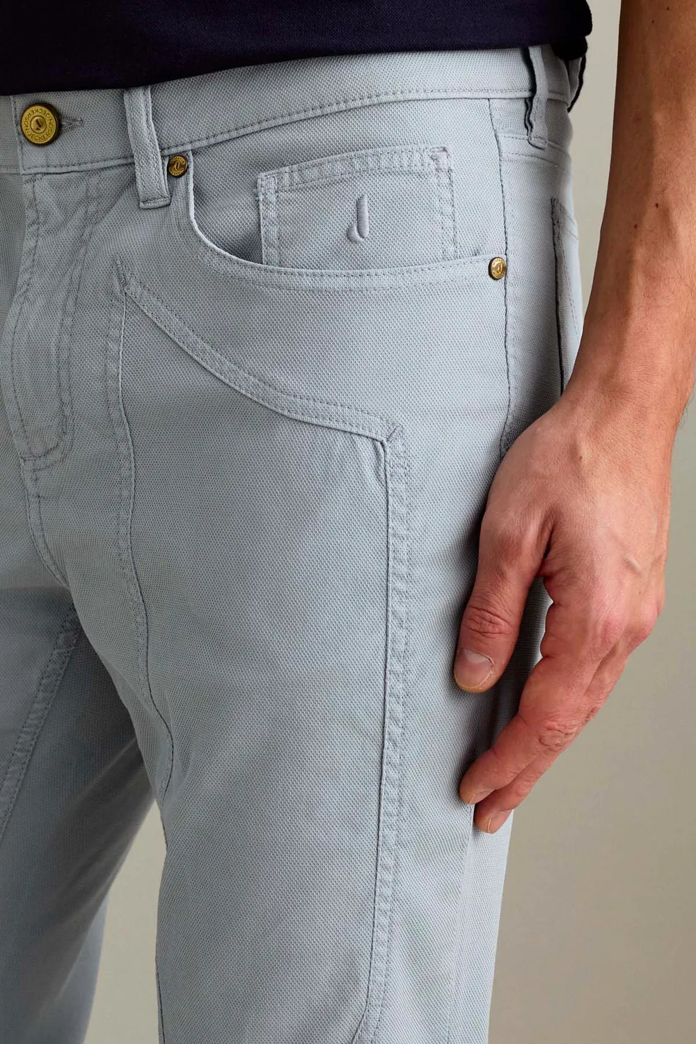 Jeckerson John slim fit broek cementgrijs