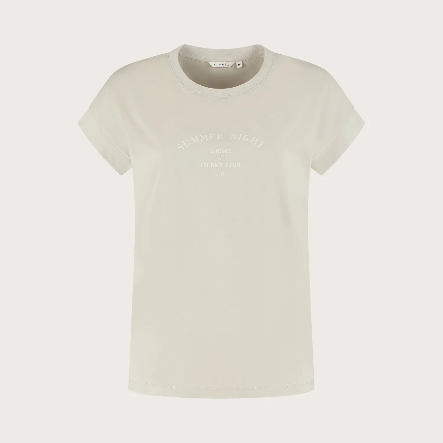 Florez Illios t-shirt taupe katoenmix