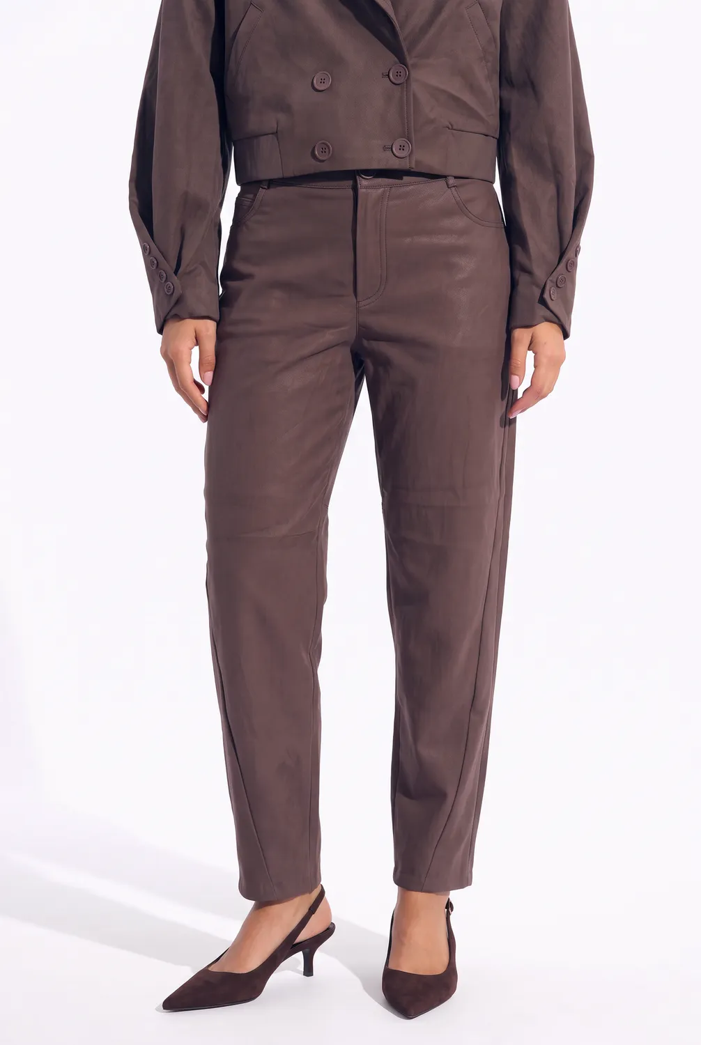 Florez Alexi Trousers broek Dark Brown PU