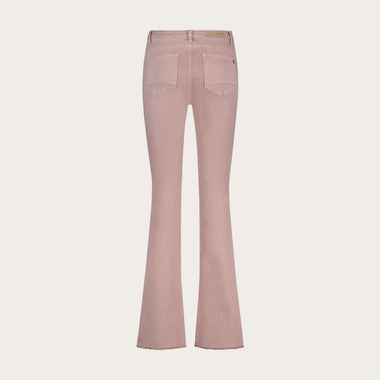 Florez Flared jeans roze stretch five-pocket