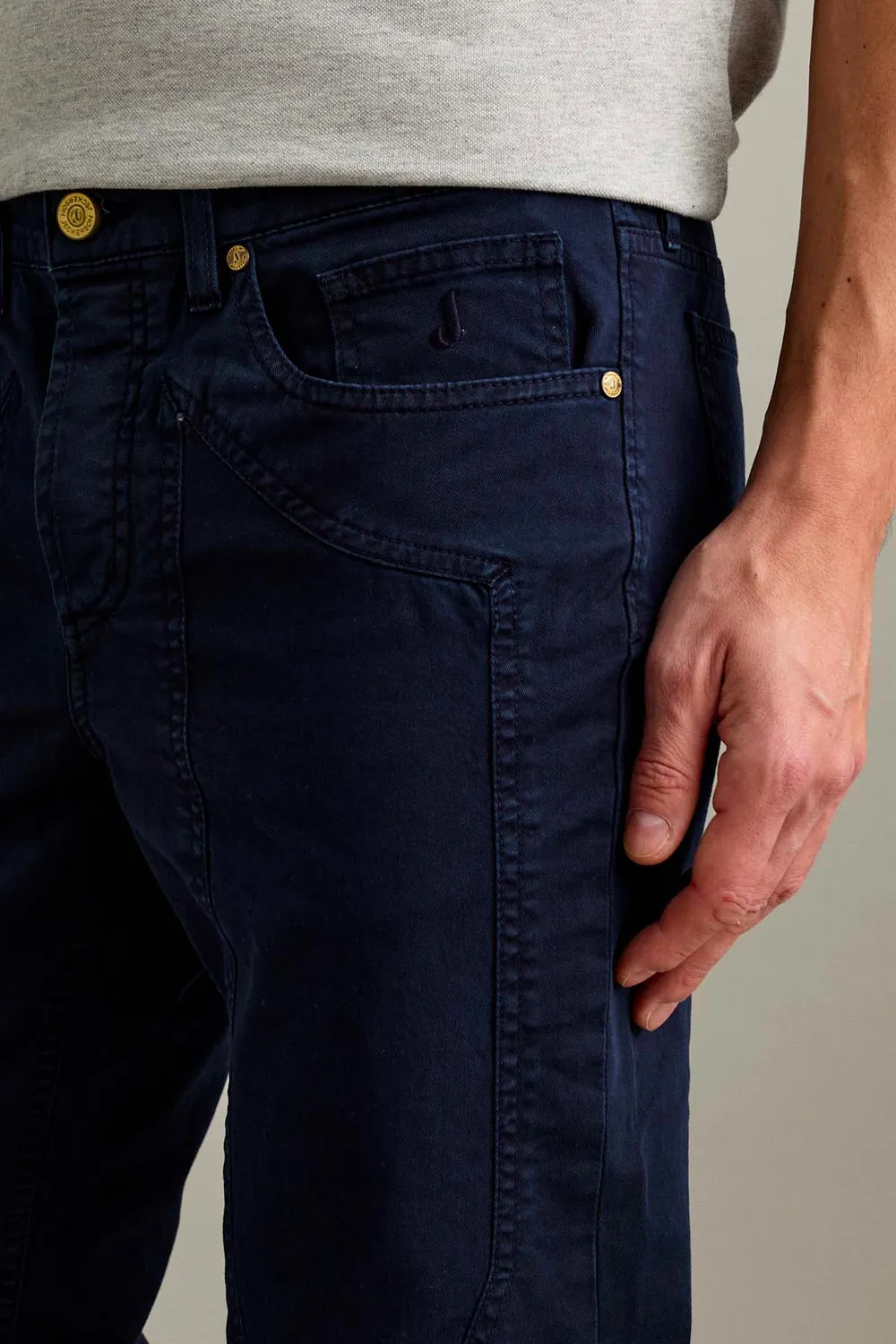 Jeckerson John slim fit broek donkerblauw gabardine