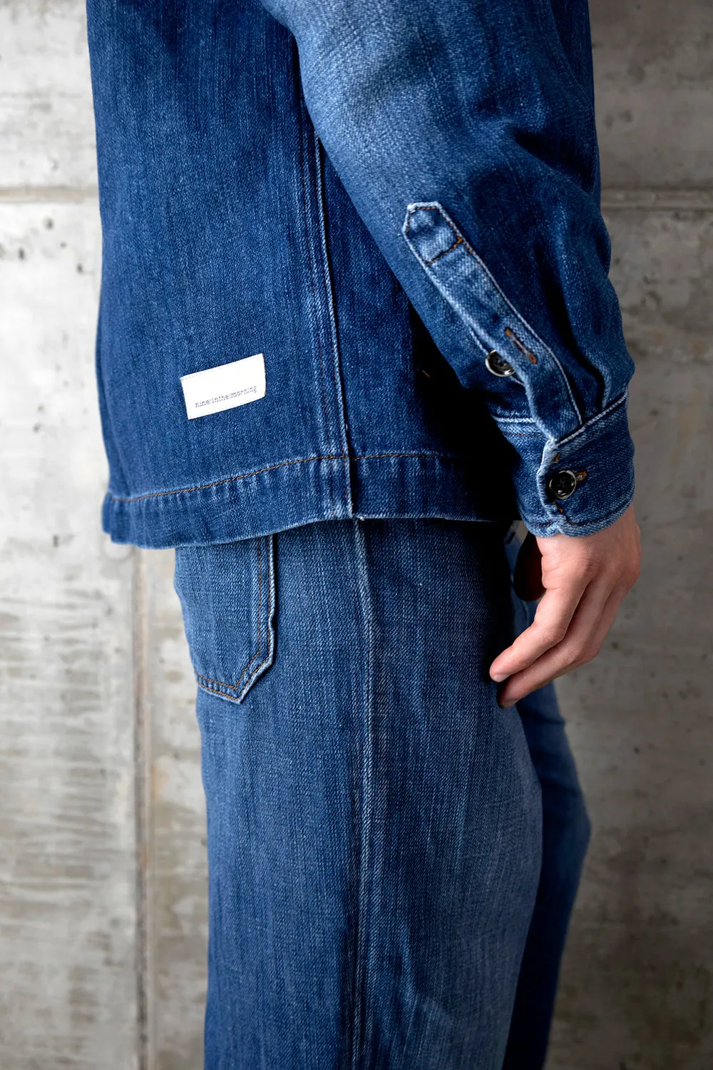 Nine In The Morning Jonas JON32 overhemd heren denim blauw