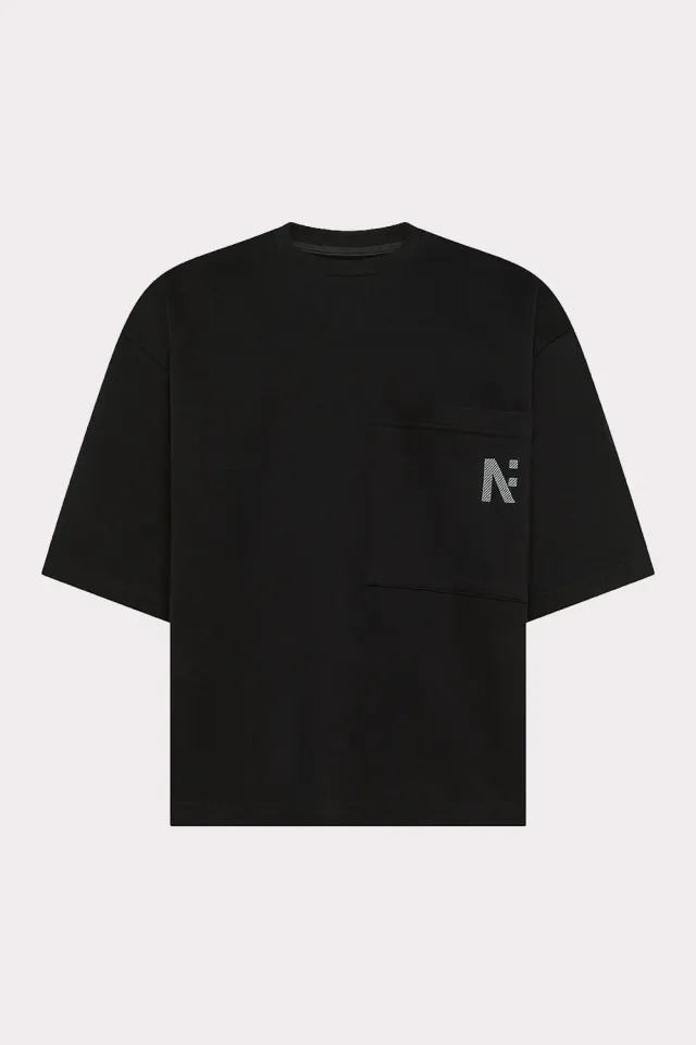 Nine In The Morning Hunter HU08 T-shirt zwart katoen