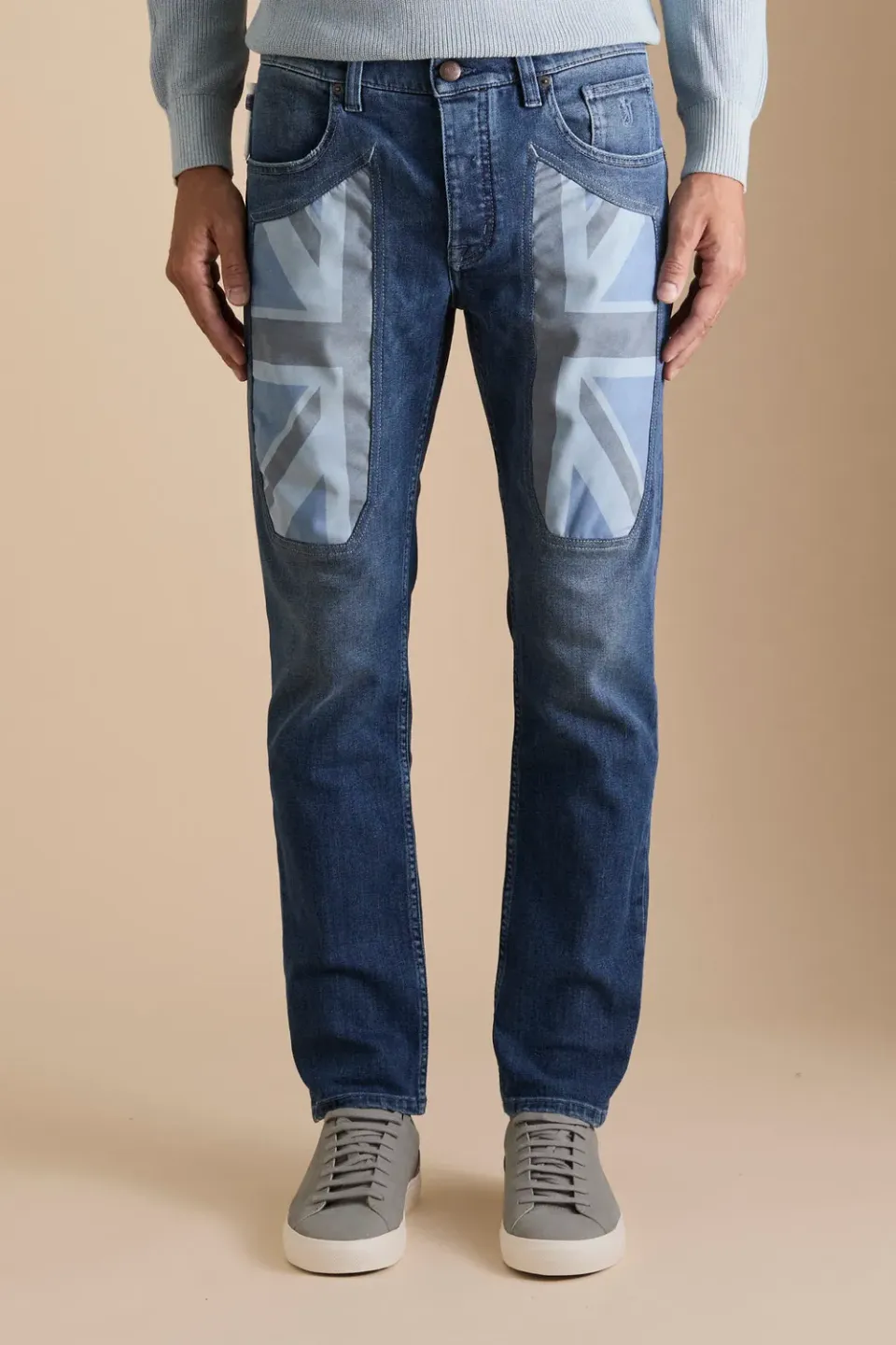 Jeckerson Anniversary jeans slim fit blauw alcantara