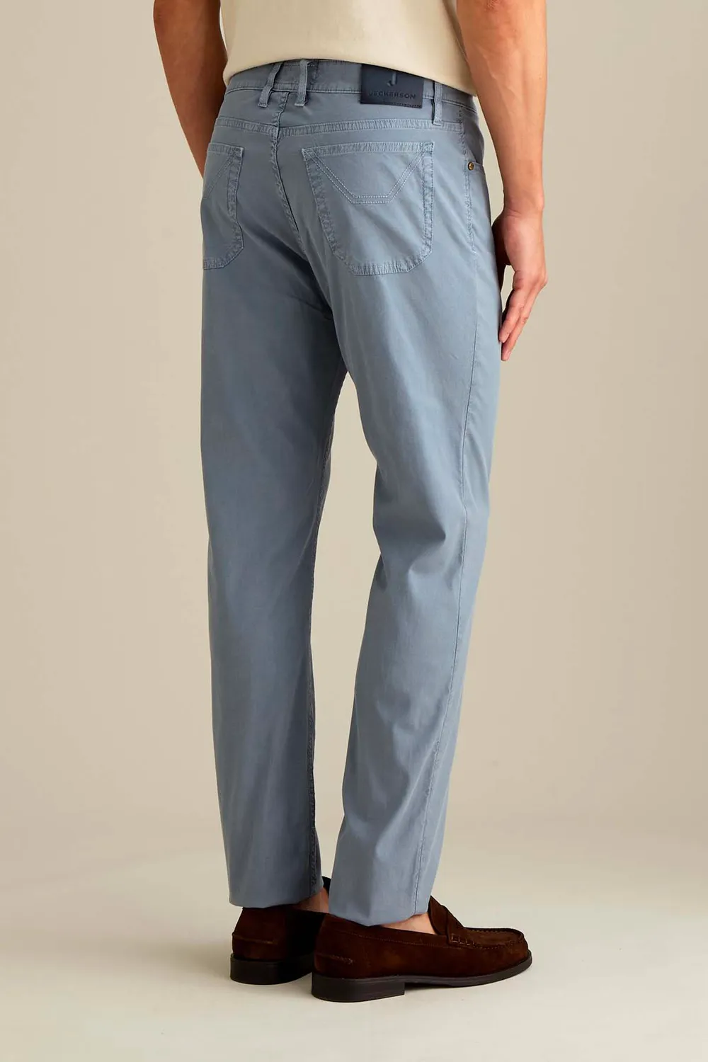 Jeckerson Jordan slim fit broek blauw velvet katoen