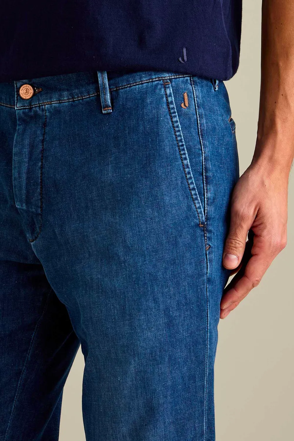 Jeckerson Jack Chino jeans blauw slim fit denim